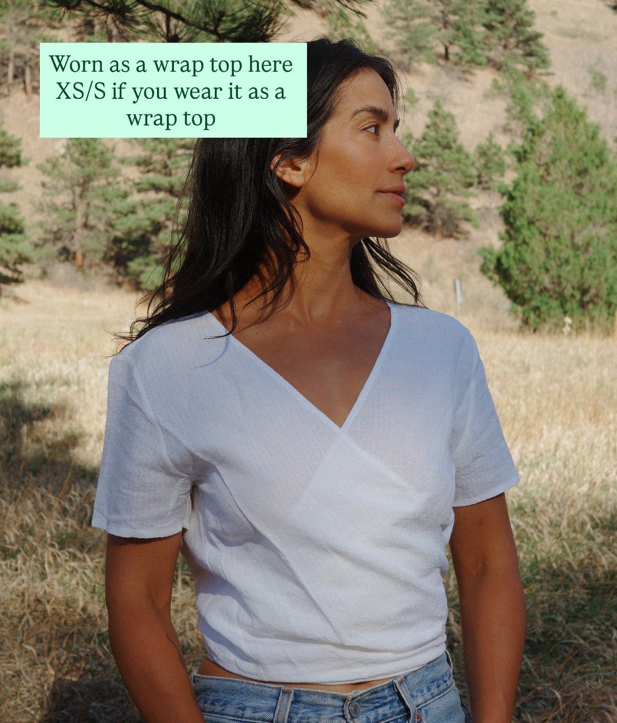 Stevie's Linen Wrap top