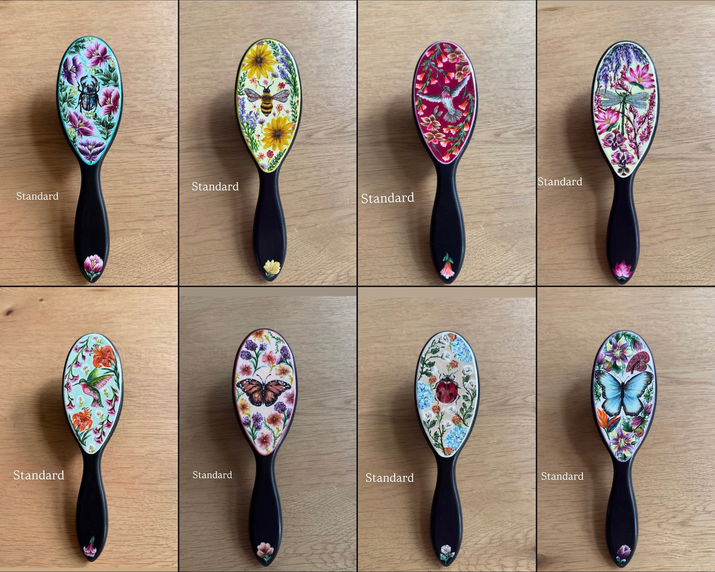 Pollinator Hairbrush - Hand Painted by Cellazanetti