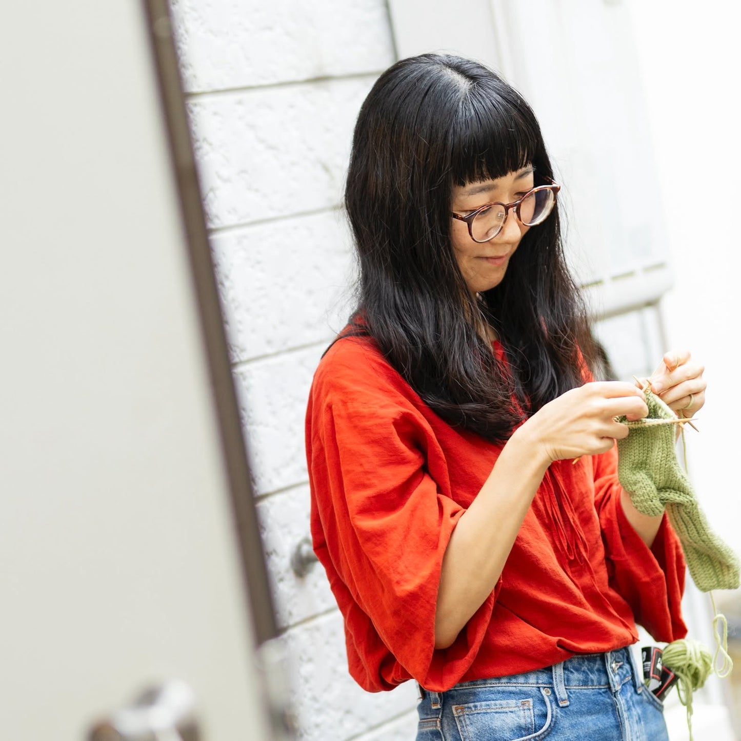 Hand-Knit Wool Socks / Slippers by Kasumi