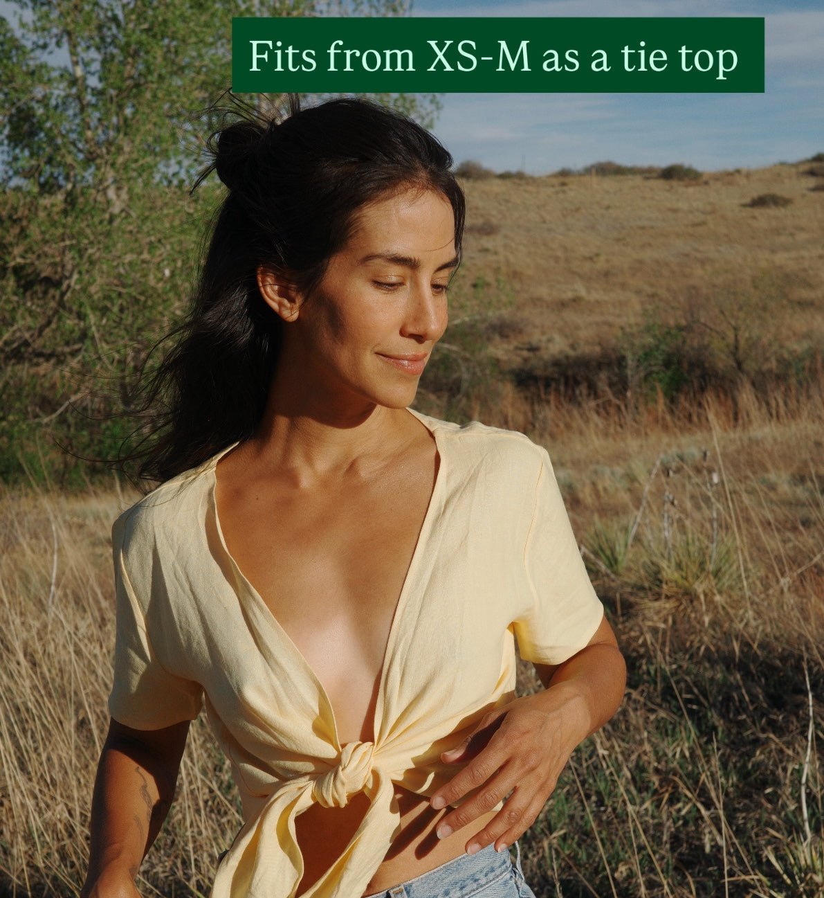 Stevie's Linen Wrap top