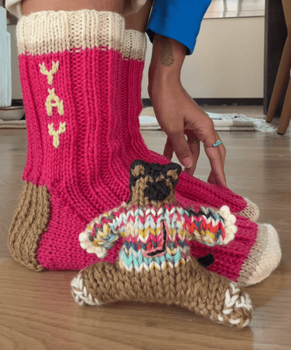 Hand-Knit Wool Socks / Slippers by Kasumi