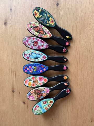 Pollinator Hairbrush - Hand Painted by Cellazanetti