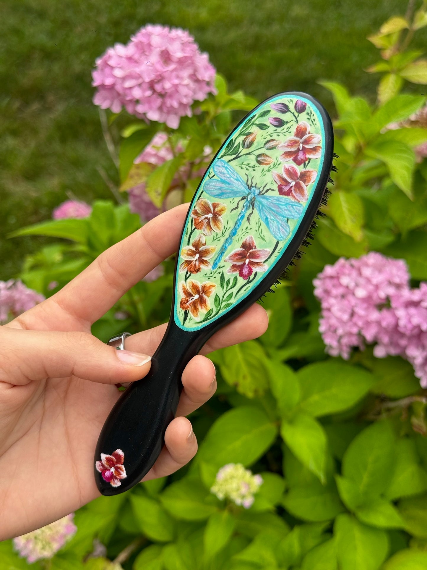 Pollinator Hairbrush - Hand Painted by Cellazanetti