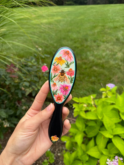 Pollinator Hairbrush - Hand Painted by Cellazanetti