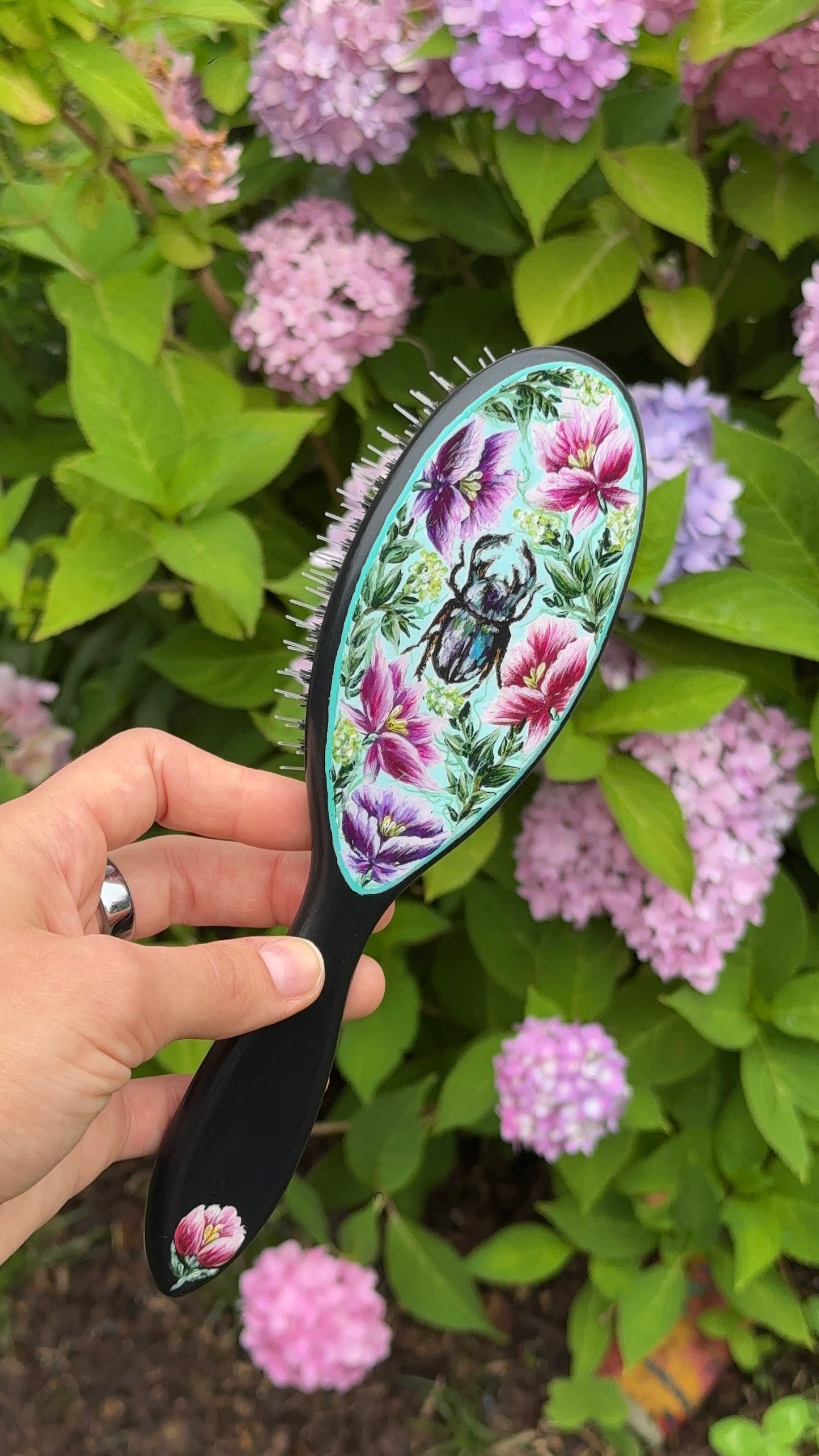 Pollinator Hairbrush - Hand Painted by Cellazanetti