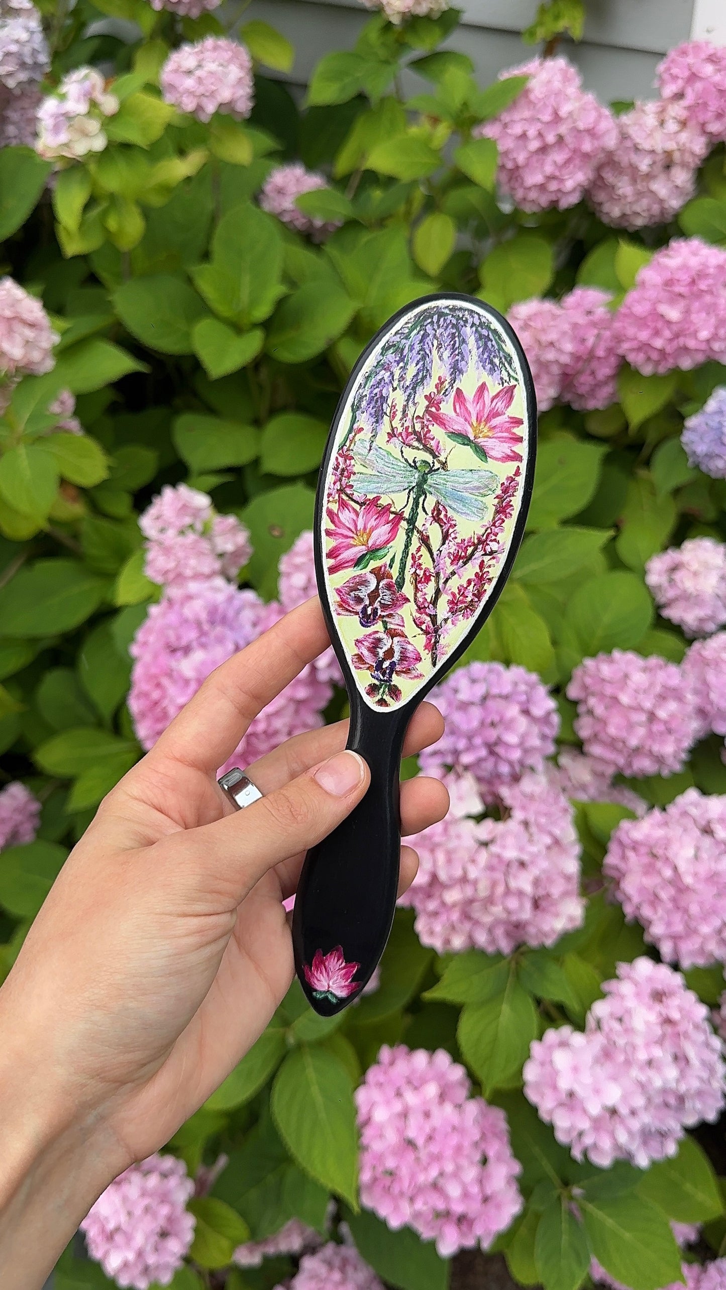 Pollinator Hairbrush - Hand Painted by Cellazanetti