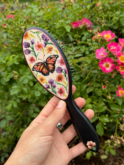 Pollinator Hairbrush - Hand Painted by Cellazanetti