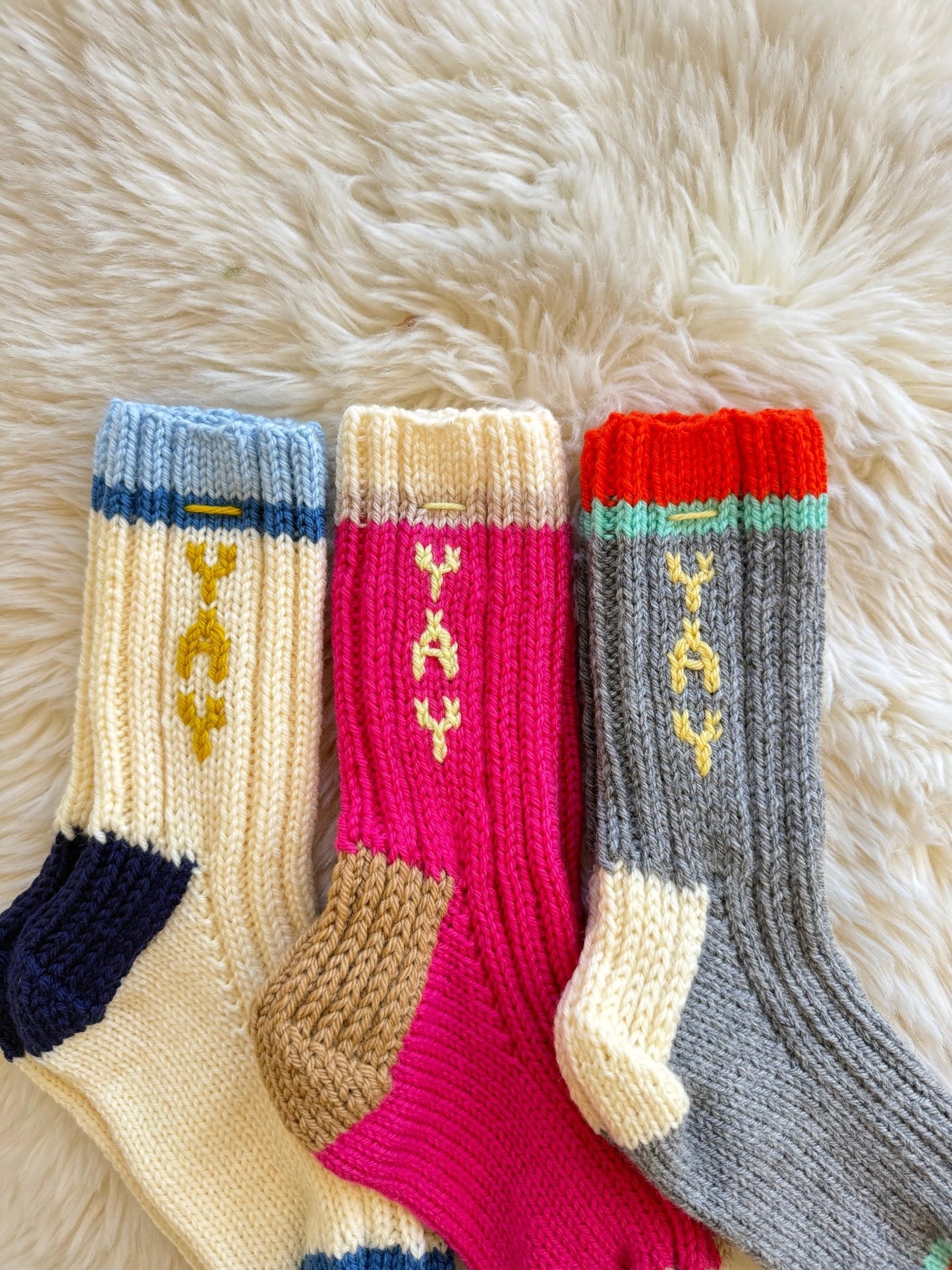 Hand-Knit Wool Socks / Slippers by Kasumi