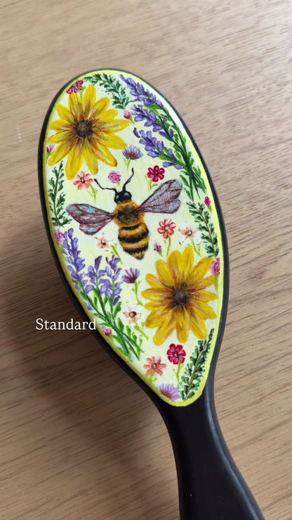 Pollinator Hairbrush - Hand Painted by Cellazanetti
